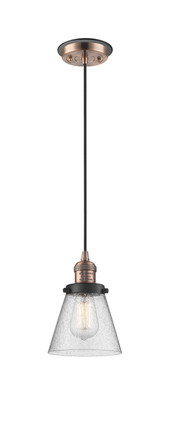 Innovations - 201CBP-ACBK-G64 - One Light Mini Pendant - Franklin Restoration - Antique Copper