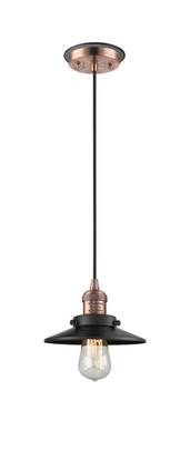 Innovations - 201CBP-ACBK-M6-BK - One Light Mini Pendant - Franklin Restoration - Antique Copper