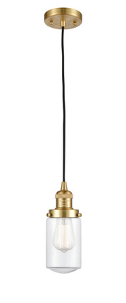Innovations - 201C-SG-G312 - One Light Mini Pendant - Franklin Restoration - Satin Gold