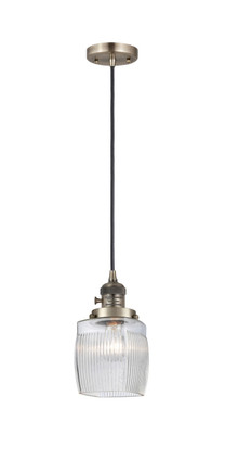 Innovations - 201CSW-AB-G302 - One Light Mini Pendant - Franklin Restoration - Antique Brass
