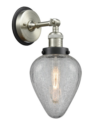 Innovations - 203SN-BPBK-HRBK-G165 - One Light Wall Sconce - Franklin Restoration - Brushed Satin Nickel