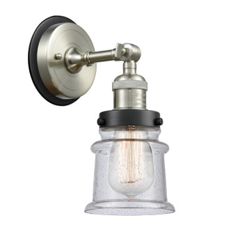 Innovations - 203SN-BPBK-HRBK-G184S - One Light Wall Sconce - Franklin Restoration - Brushed Satin Nickel