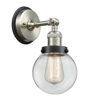 Innovations - 203SN-BPBK-HRBK-G202-6 - One Light Wall Sconce - Franklin Restoration - Brushed Satin Nickel