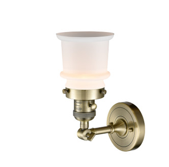 manufacturer_finish:Antique Brass|manufacturer_glass:Matte White Small Canton|light_output:220.00lm|color_temperature:2200K|cri:99