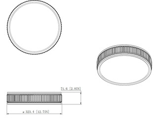 Stari LED Flush Mount (1013F12-MB-LED)
