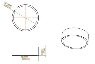 Coronado LED Flush Mount (1017F12-MGLD-LED)