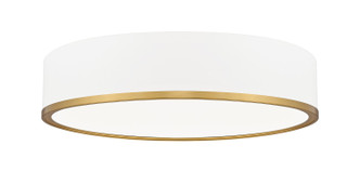 Z-Lite - 1018F20-MW-MGLD-LED - LED Flush Mount - Bradley - Matte White + Modern Gold Z-Lite - 1018F20-MW-MGLD-LED - LED Flush Mount - Bradley - Matte White + Modern Gold
