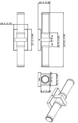 Idris LED Vanity (1019-18W-MB-LED)