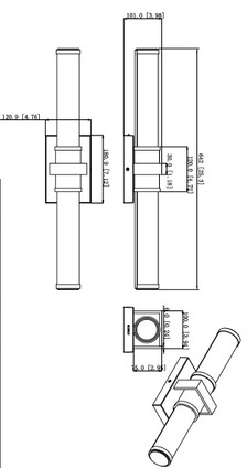 Idris LED Vanity (1019-25W-BN-LED)