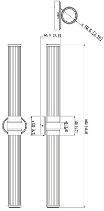 Warwick LED Vanity (1020-40W-MB-LED)