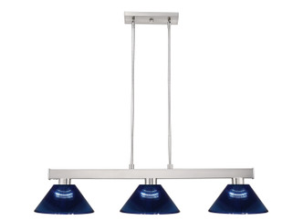 Z-Lite - 152BN-ARDB - Three Light Billiard - Cobalt - Brushed Nickel