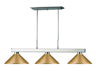 Z-Lite - 152BN-MSG - Three Light Billiard - Cobalt - Brushed Nickel