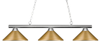 Z-Lite - 155-3CH-MSG - Three Light Billiard - Sharp Shooter - Chrome