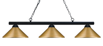 Z-Lite - 155-3MB-MSG - Three Light Billiard - Sharp Shooter - Matte Black