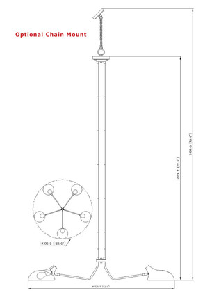 Bellamy Five Light Chandelier (1942-5MB)