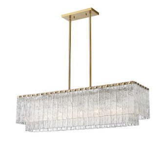 Glacier Five Light Linear Chandelier (1943-42L-MGLD) Glacier Five Light Linear Chandelier (1943-42L-MGLD)