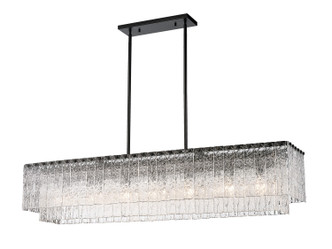 Glacier Seven Light Linear Chandelier (1943-53L-MB)