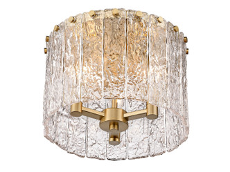 Glacier Three Light Flush Mount (1943F12-MGLD)