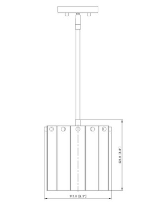Glacier One Light Pendant (1943P8-MGLD)