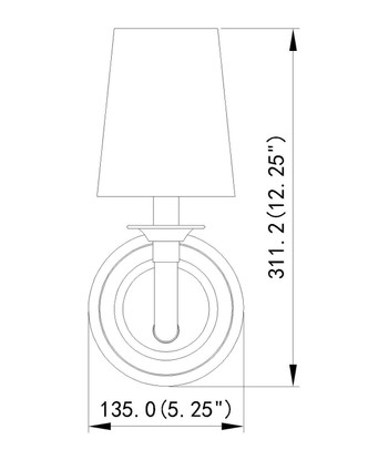 Katerina One Light Wall Sconce (1950-1S-BN)