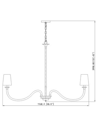 Katerina Eight Light Chandelier (1950-8RB)