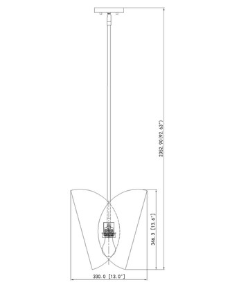 Salone One Light Pendant (1951P11-MW)