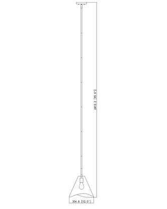 Aria One Light Pendant (1952P12-BN)