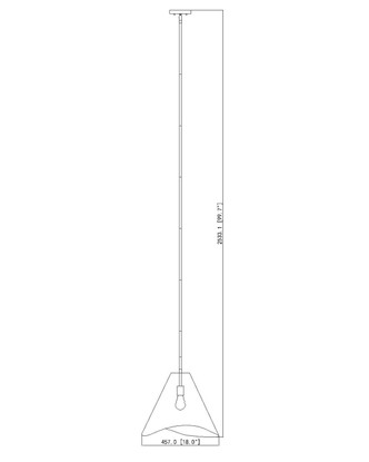 Aria One Light Pendant (1952P18-MB)