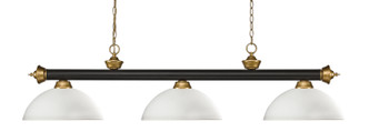 Z-Lite - 200-3BRZ+SG-DMO14 - Three Light Billiard - Riviera - Bronze + Satin Gold