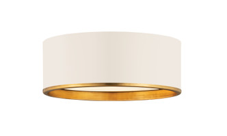 Z-Lite - 2303F3-MW-RB - Three Light Flush Mount - Arlo - Matte White + Rubbed Brass