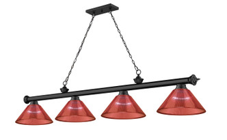 Z-Lite - 2306-4MB-PRD - Four Light Billiard - Cordon - Matte Black Z-Lite - 2306-4MB-PRD - Four Light Billiard - Cordon - Matte Black