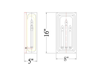 Easton Three Light Wall Sconce (3038-3S-MB)