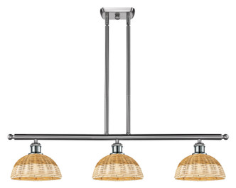 Innovations - 516-3I-SN-NBD2-9-NAT - Three Light Island Pendant - Ballston - Brushed Satin Nickel