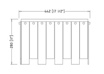 Viviana Six Light Flush Mount (345F17-RB)