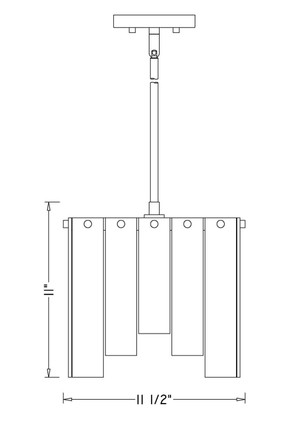 Viviana One Light Pendant (345P12-RB)