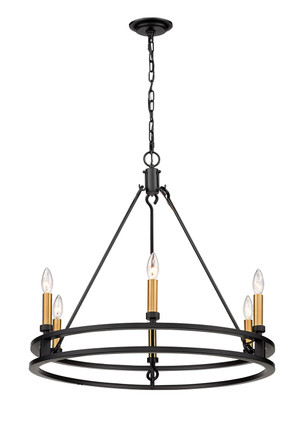 Dennison Six Light Chandelier (4005-6MB)
