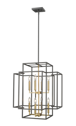 Z-Lite - 454-28BRZ-OBR - Eight Light Chandelier - Titania - Bronze + Olde Brass