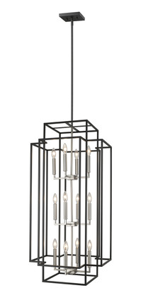 Z-Lite - 454-42BK-BN - 12 Light Chandelier - Titania - Black + Brushed Nickel