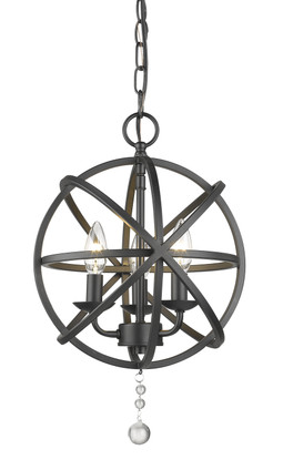 Z-Lite - 458-12MB - Three Light Chandelier - Tull - Matte Black