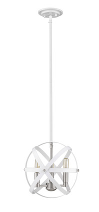 Cavallo Three Light Chandelier (463-12HWH-BN)
