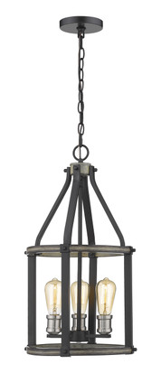 Z-Lite - 472-3P-ABB - Three Light Pendant - Kirkland - Ashen Barnboard