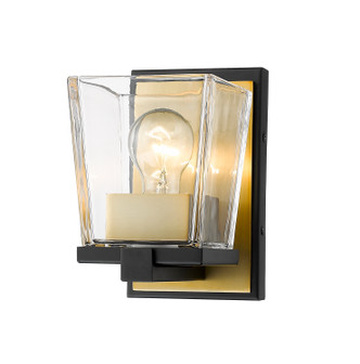 Z-Lite - 475-1S-MB-OBR - One Light Wall Sconce - Bleeker Street - Matte Black + Olde Brass