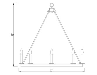 Barclay Eight Light Chandelier (482R-8PN)