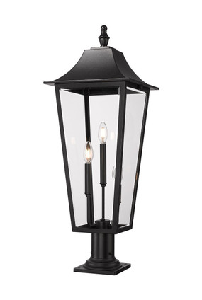 Z-Lite - 5008PHXLR-533PM-BK - Three Light Outdoor Pier Mounted Fixture - Gannon - Black