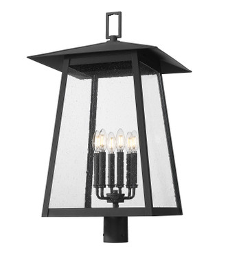 Z-Lite - 5015PHXXLR-BK - Six Light Outdoor Post Mount Fixture - Rainer - Black