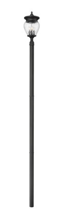 Z-Lite - 5016PHBR-5009P120-BK - Four Light Outdoor Post Mounted Fixture - Davina - Black