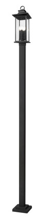 Z-Lite - 5017PHBS-536P-BK - Four Light Outdoor Post Mounted Fixture - Tiberius - Black