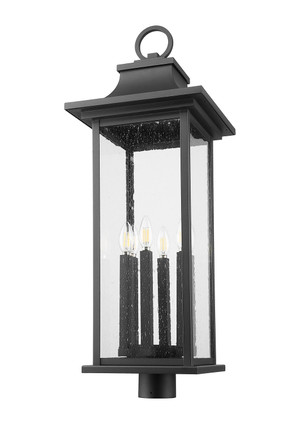 Tiberius Six Light Outdoor Post Mount Fixture (5017PHXLR-BK)