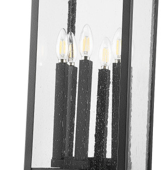 Tiberius Six Light Outdoor Pier Mounted Fixture (5017PHXLS-SQPM-BK)