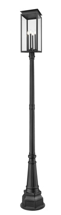 Z-Lite - 5018PHBR-564P-BK - Four Light Outdoor Post Mounted Fixture - Nova - Black